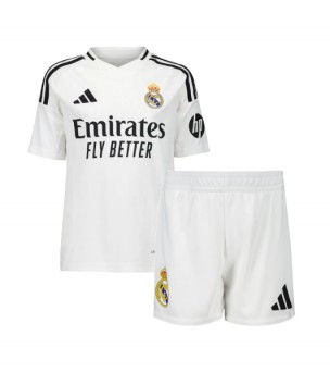 Billiga Real Madrid Eduardo Camavinga #6 Hemmatröja Barn 2024-25 Kortärmad (+ Korta byxor)
